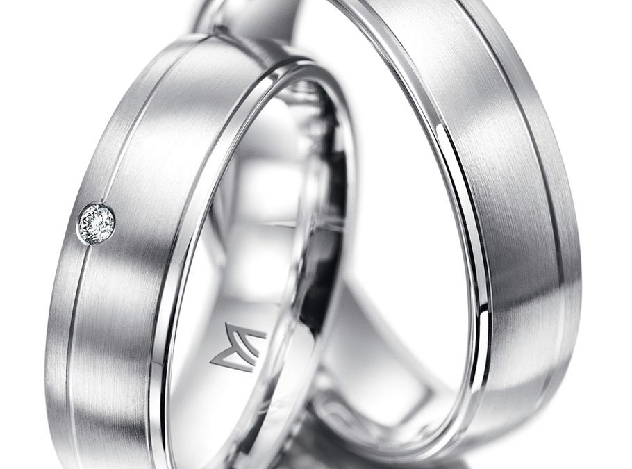 Meister Trauringe 112_8931Weissgold mit Brillant