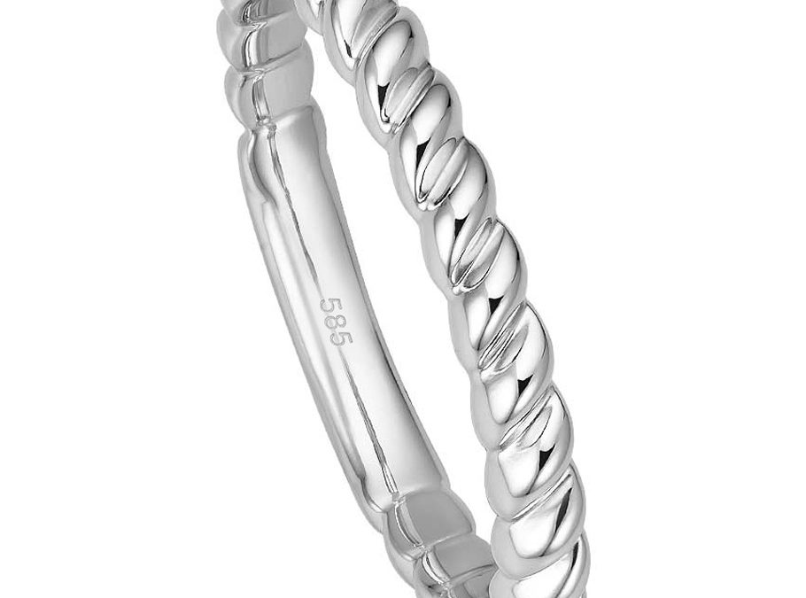 bellaluce Ring EH4764Weissgold, Schiene gedreht