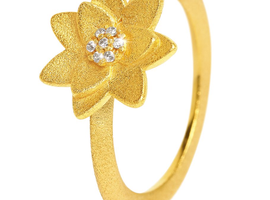 Bernd Wolf Ring 52801156Silber 24ct goldplattiert, Zirkonia