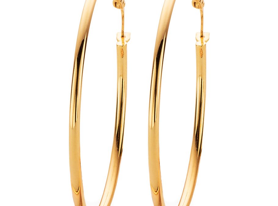 ratius Ohrschmuck 65Silber goldplattiert, poliert