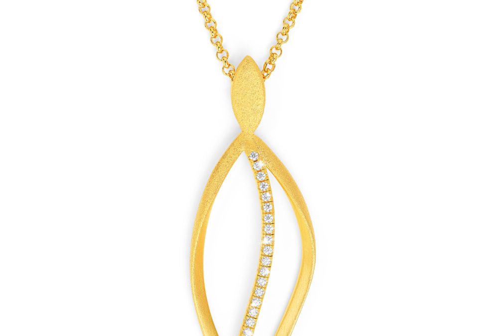 Bernd Wolf Halskette 87833156Silber 24ct goldplattiert, Zirkonia