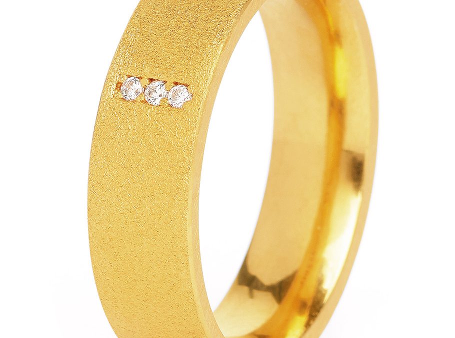 Bernd Wolf Ring 55250156Silber 24ct goldplattiert, Zirkonia