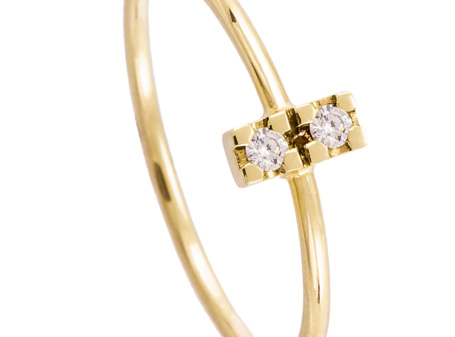 Marina Garcia Ring A2459SAGelbgold mit 2 Brillanten