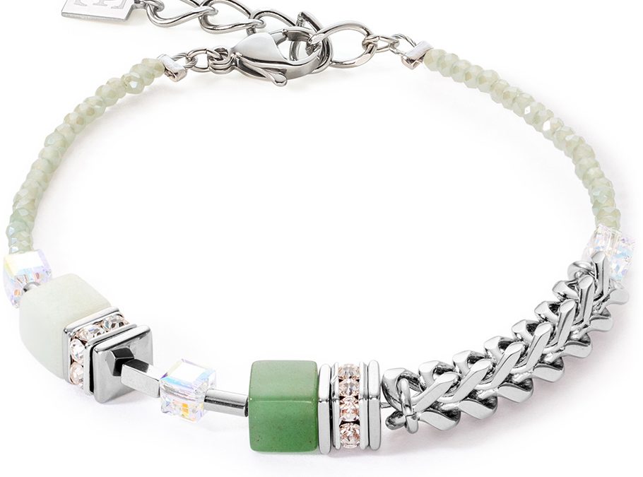 Coeur de Lion Armkette 5085_30_0520Edelstahl, Natur- und Halbedelsteine, Zirkonia