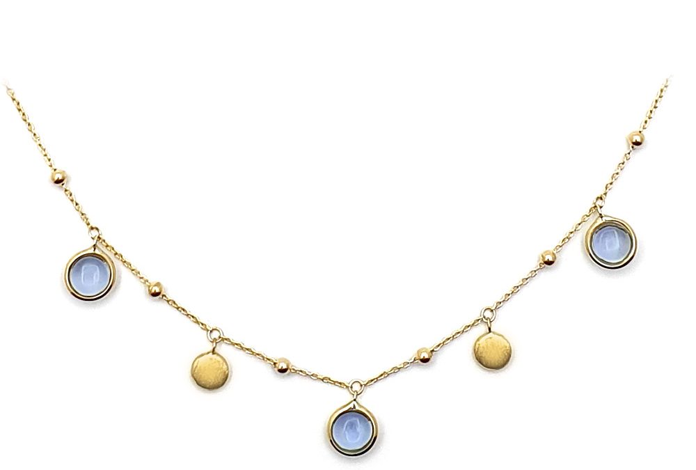 Mio Fallegro Collier 360188752Gelbgold mit 3 Topas