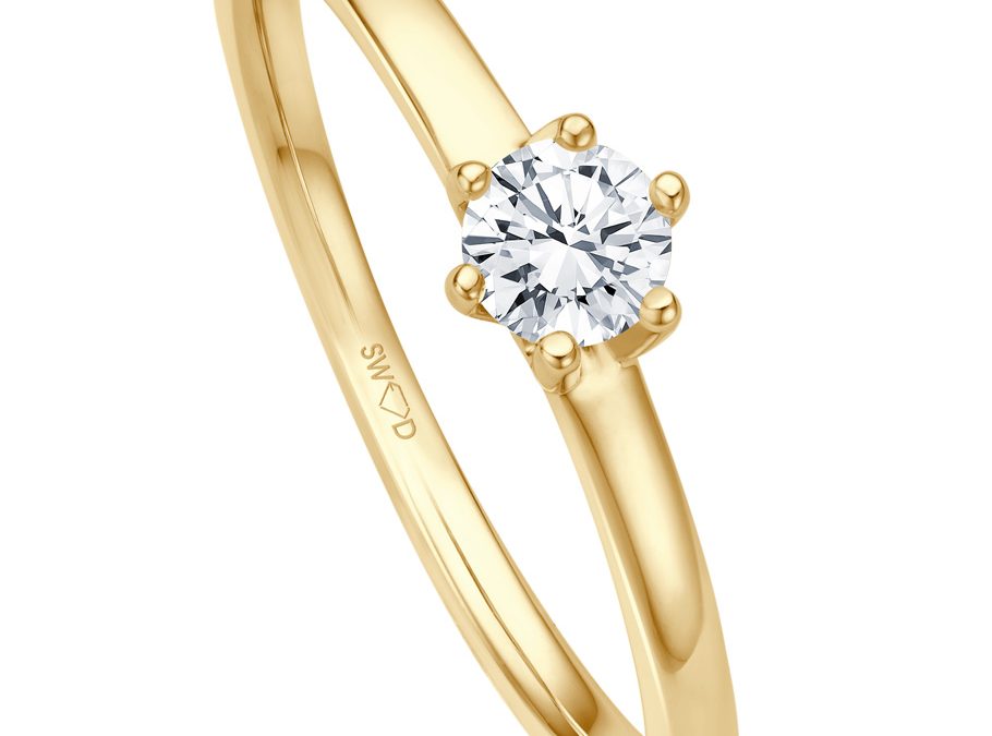 bellaluce Ring B112771Gelbgold mit Brillant