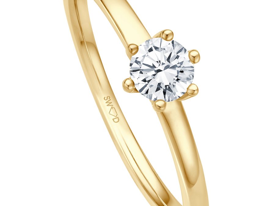 bellaluce Ring B112772Gelbgold mit Brillant