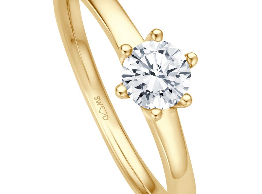 bellaluce Ring B112773Gelbgold mit Brillant