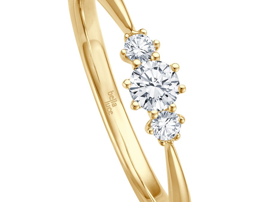 bellaluce Ring EH005432Gelbgold mit 3 Brillanten