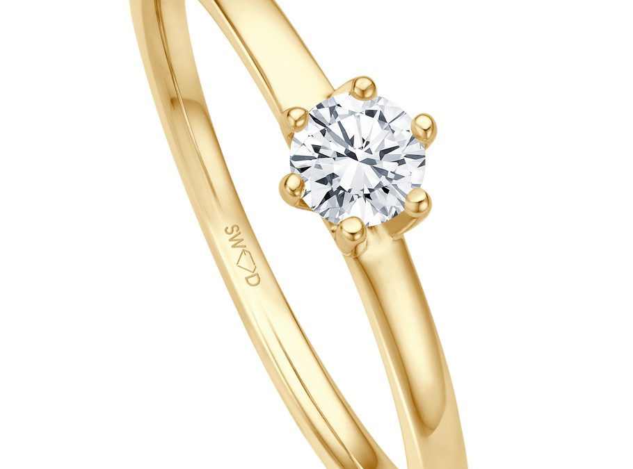 bellaluce Ring EH005731Gelbgold mit Brillant