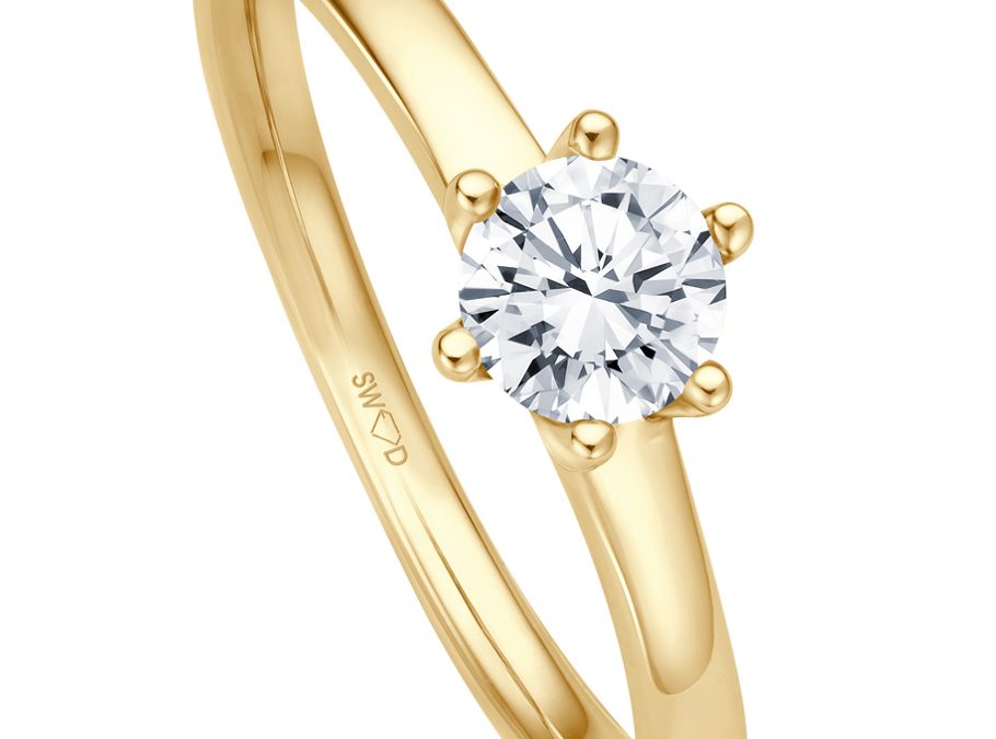 bellaluce Ring EH005733Gelbgold mit Brillant