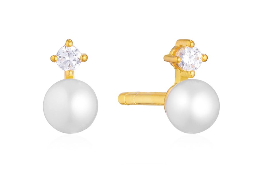 Sif Jakobs Ohrschmuck SJ-E12220-PCZ-YGSilber 18ct vergoldet, Süßwasserperlen, Zirkonia
