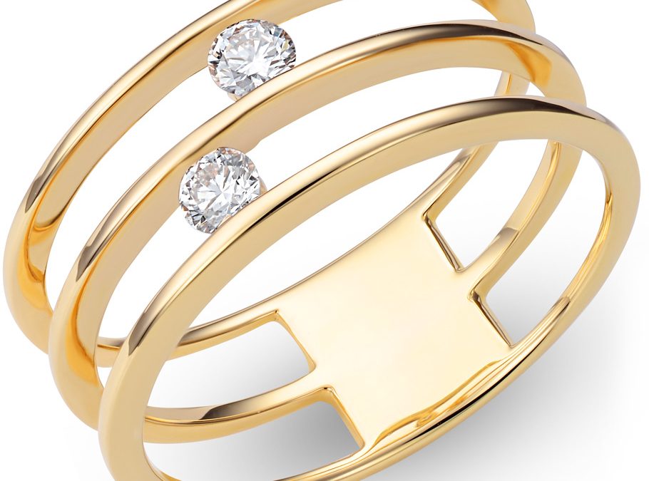 Aurum Adamas Ring SODS22_YGelbgold mit 2 Brillanten