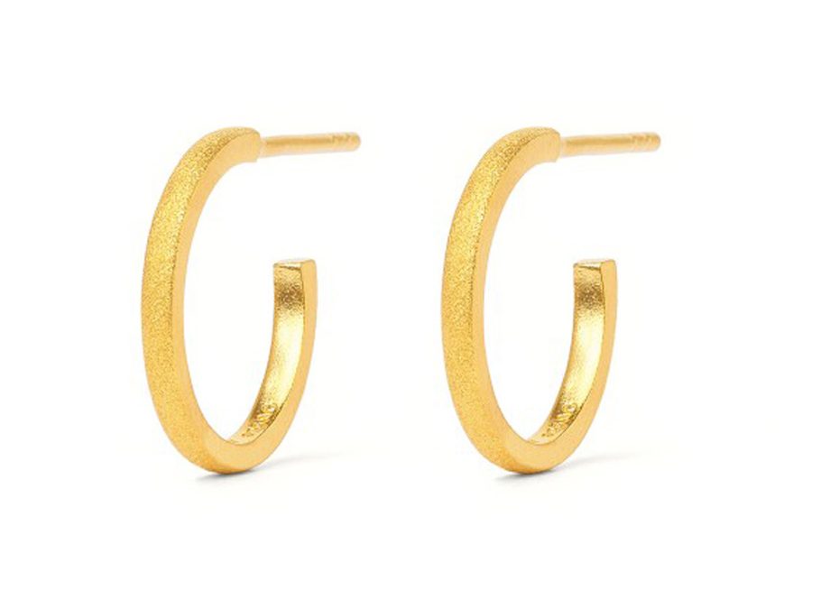 Bernd Wolf Ohrschmuck 18124506Silber 24ct goldplattiert, matt