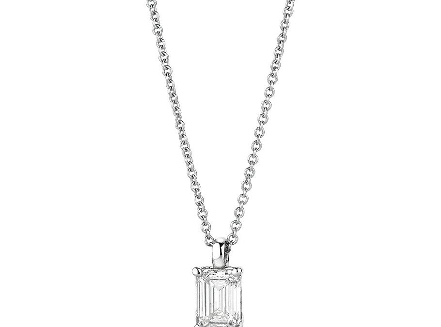 noor Halsschmuck 15621-000-W8Weissgold mit Diamant im Baguette-Schliff