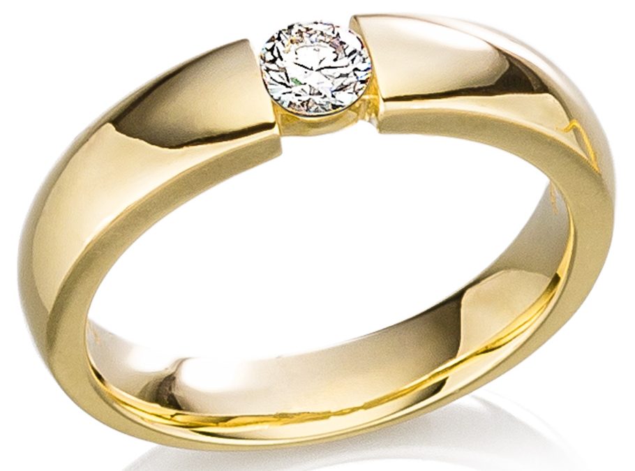 bellaluce Ring EH001504Gelbgold mit 1 Brillant