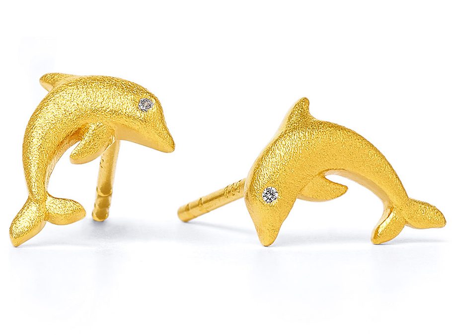 Bernd Wolf Ohrschmuck 1950009156Silber 24ct goldplattiert, Zirkonia