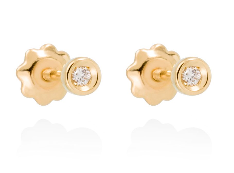 Marina Garcia Ohrschmuck A2561PAGelbgold mit 2 Brillanten