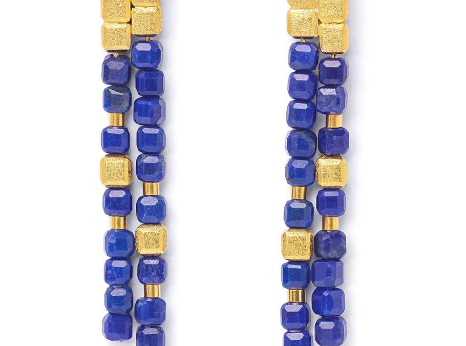 Bernd Wolf Ohrringe 1520000236Silber 24ct goldplattiert, Lapislazuli