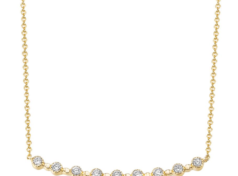 Trautz Halsschmuck 5-09786-1-0008 Gelbgold mit 9 Brillanten