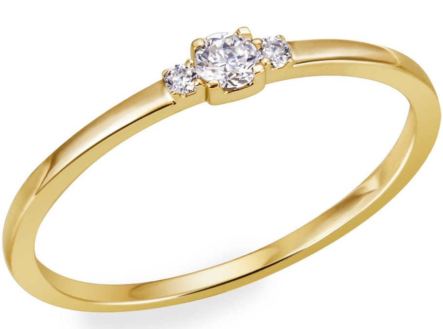 Trautz Ring 1-08801-1-0008Gelbgold mit 3 Brillanten