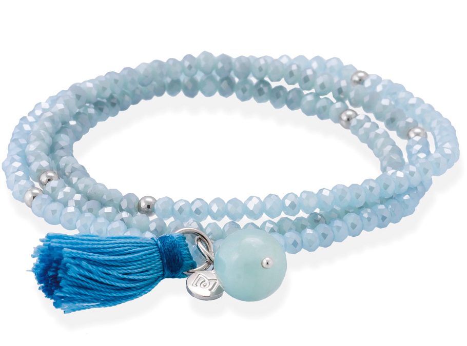 Marina Garcia Zen Armband 90451UA925 Sterling Silber, Aquamarin, Strasssteine