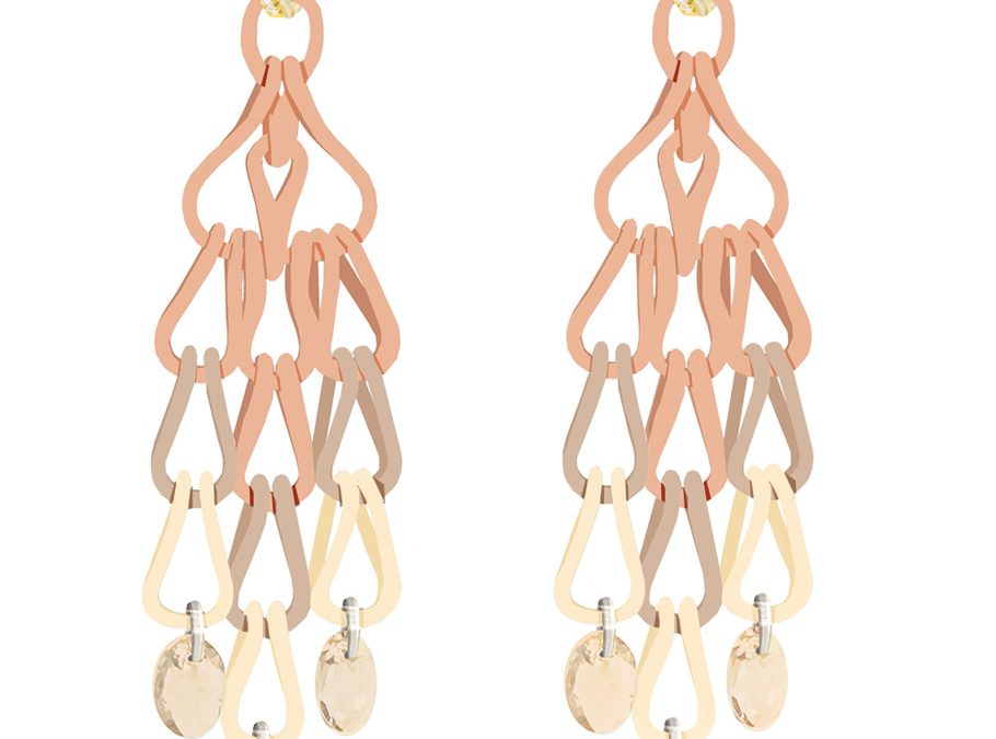 Fabnora Ohrschmuck paradise seashellPolyamid mit österr. Kristall