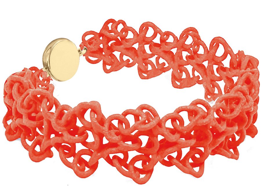 Fabnora Armschmuck rondoPolyamid, 925 Sterling Silber vergoldet