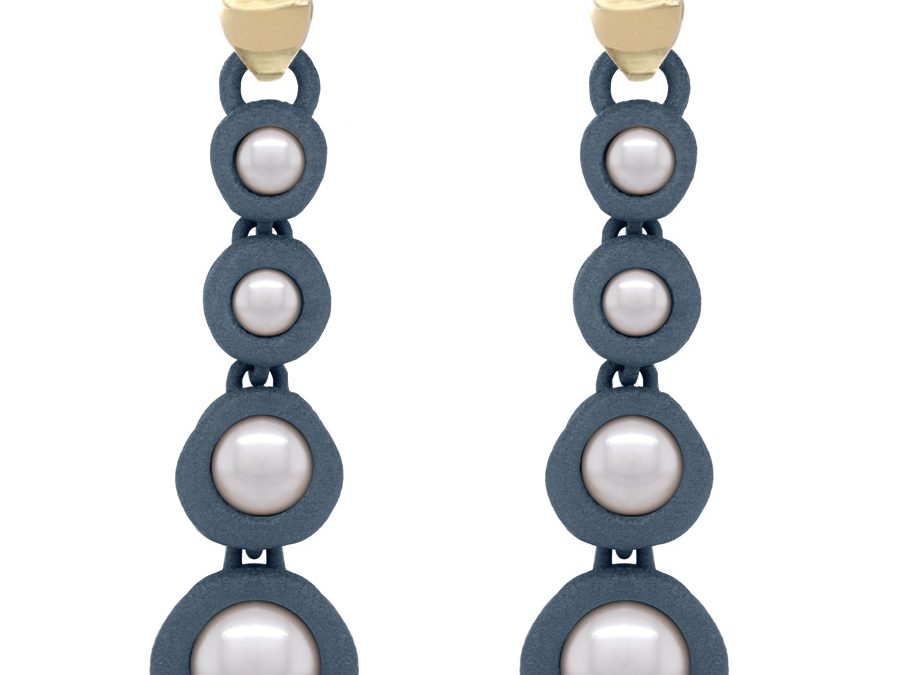 Fabnora Ohrschmuck pearl longPolyamid, Swarovski-Perlen