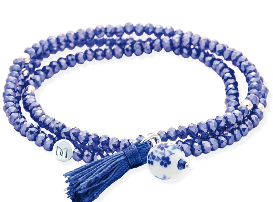 Marina Garcia Zen Armband 90049U32925 Sterling Silber, Keramikkugel, Strasssteine