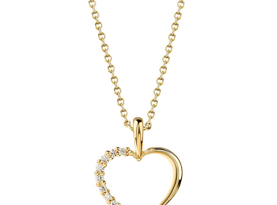 Trautz Halsschmuck Herz 3-09777-1-0008Gelbgold mit Brillanten