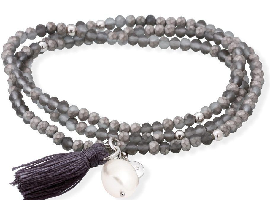 Marina Garcia Zen Armband 90801UP925 Sterling Silber, Süßwasserperle, Strasssteine