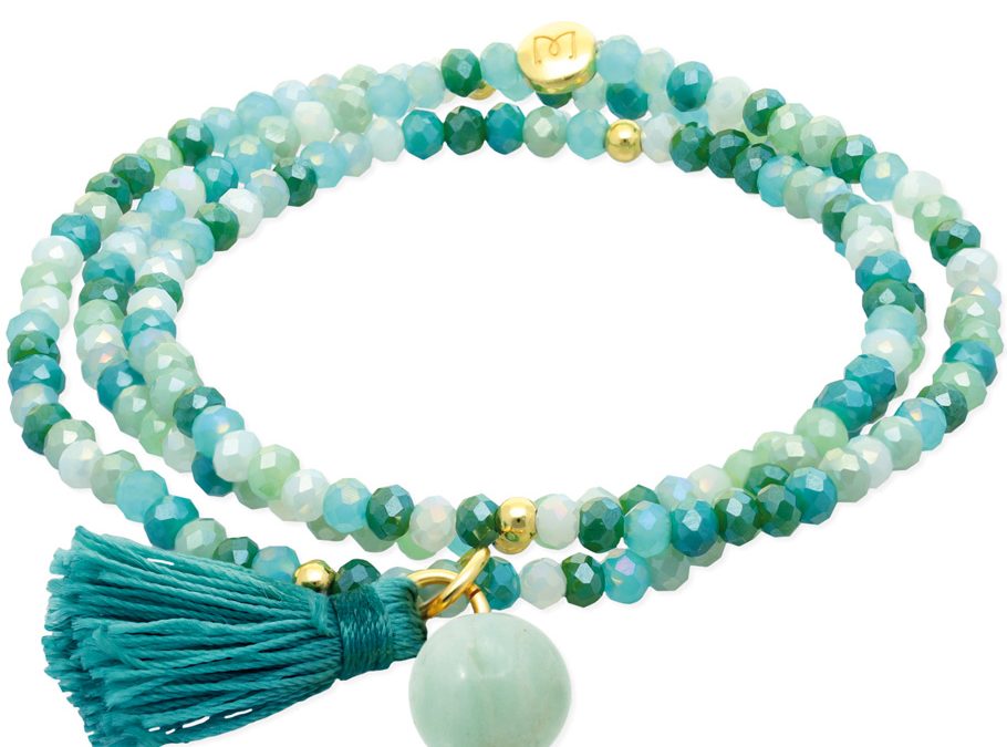 Marina Garcia Zen Armband 90977UA925 Silber vergoldet, Amazonit, Strasssteine