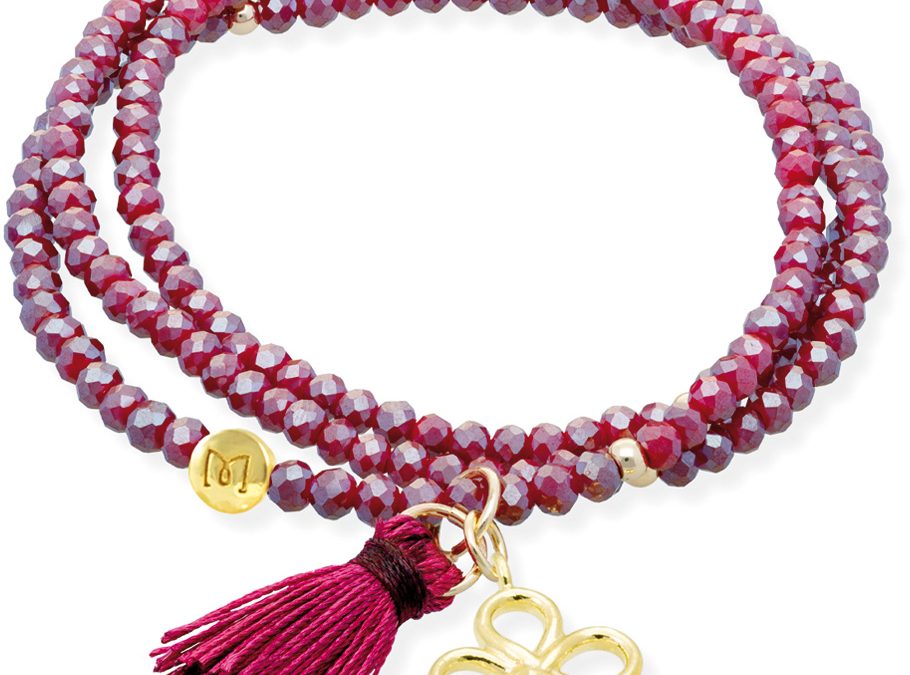 Marina Garcia Zen Armband 91168UT925 Silber vergoldet, Kleeblatt, Strasssteine