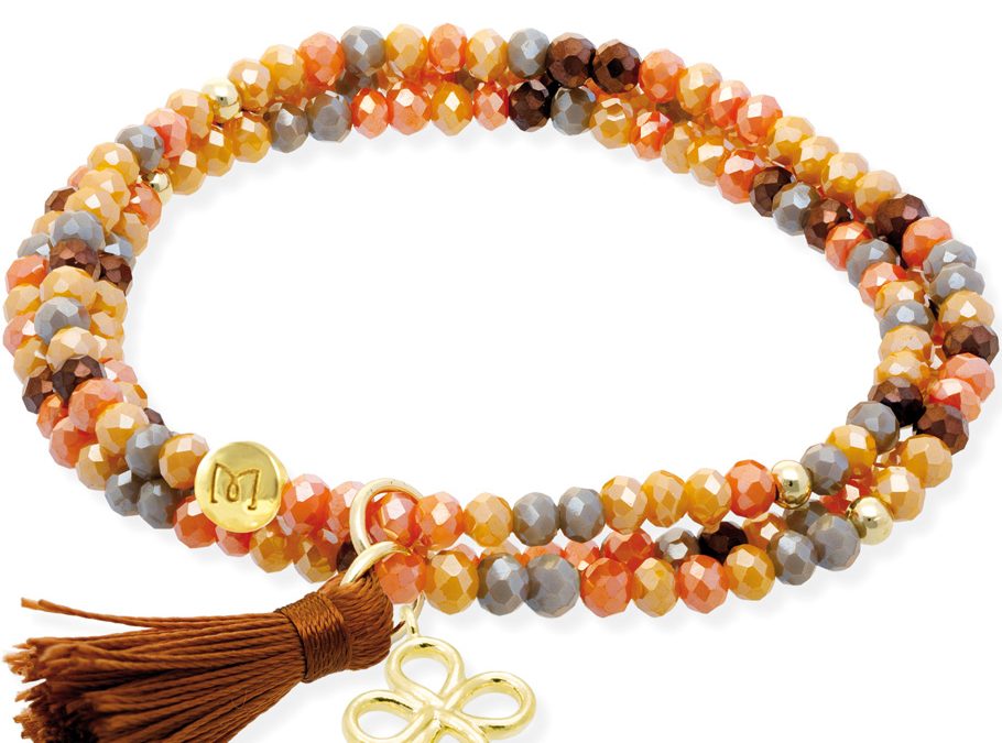 Marina Garcia Zen Armband 91288UT925 Silber vergoldet, Kleeblatt, Strasssteine