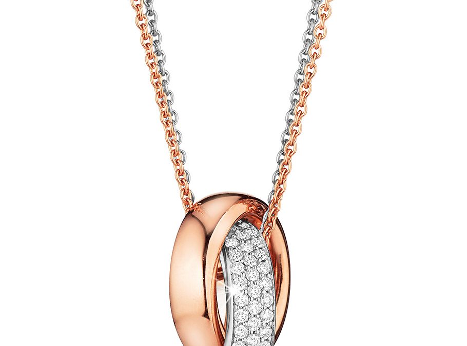 noor Halskette 14852-008-M7Rot- und Weissgold mit Brillanten