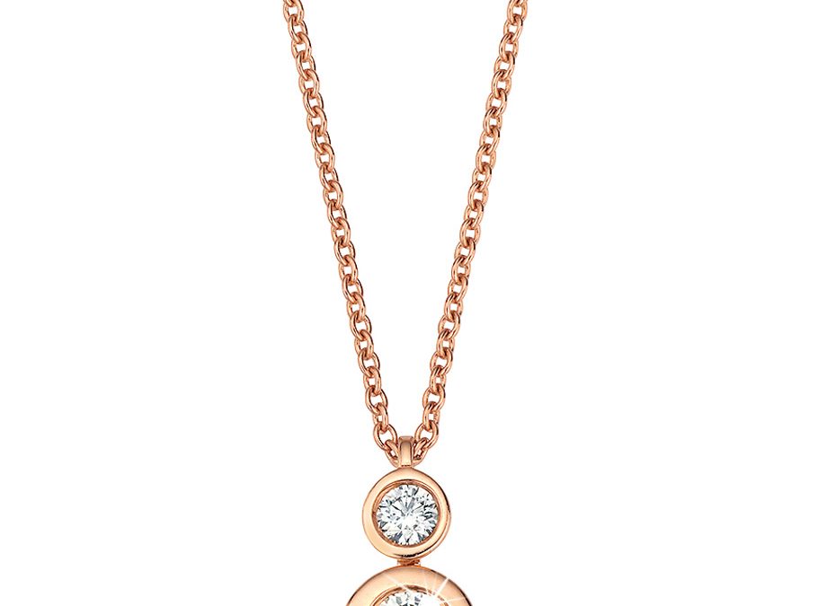 noor Halskette 15924-000-R7Rotgold mit 2 Brillanten