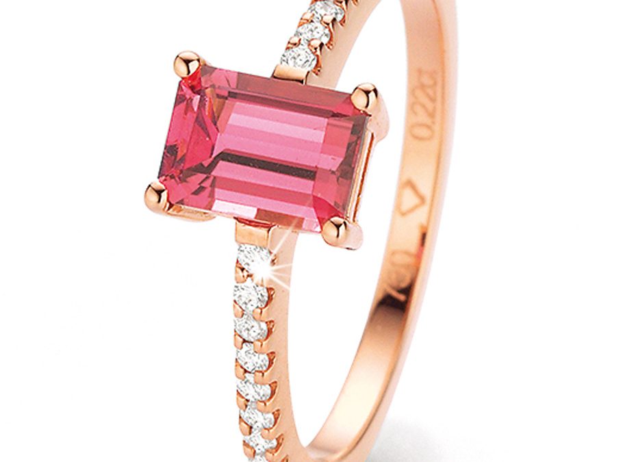 noor Ring 15928-070-R7Rotgold mit Turmalin, Brillanten