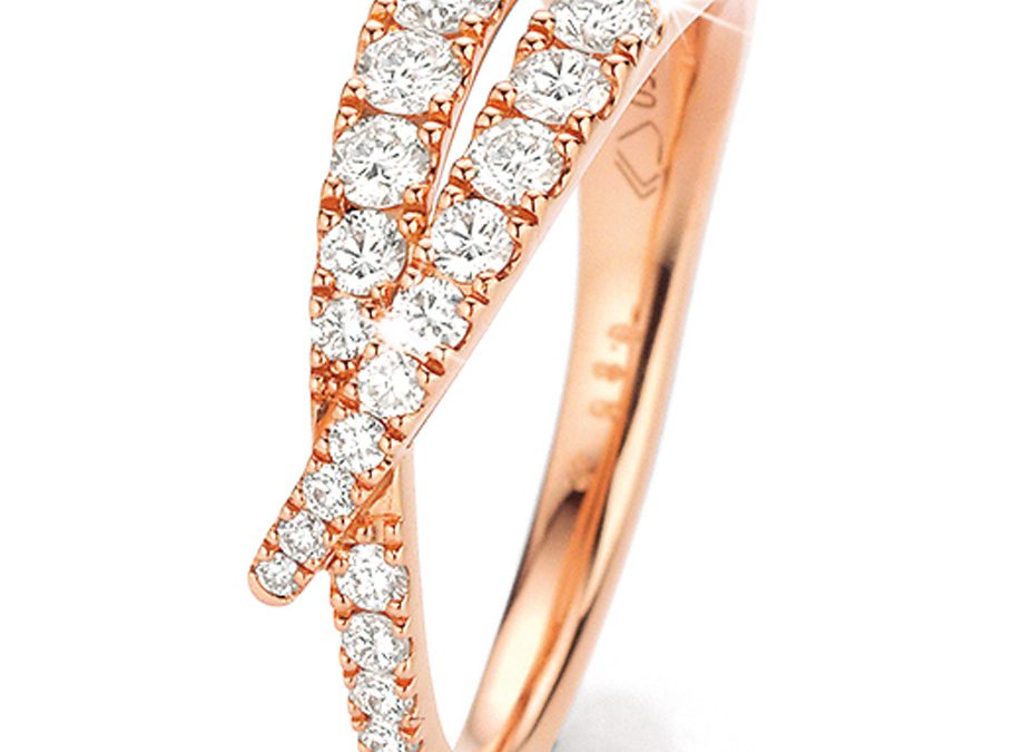 noor Ring 15937-000-R7Rotgold mit Brillanten