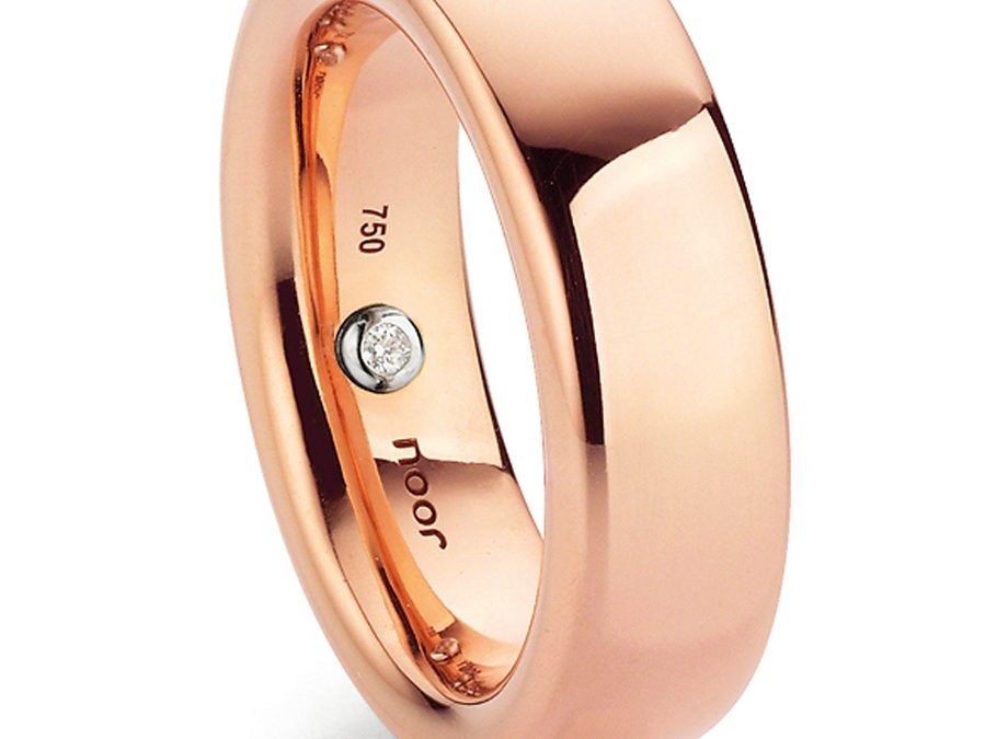 noor Ring 30839-090-R7Rotgold mit Brillant innen