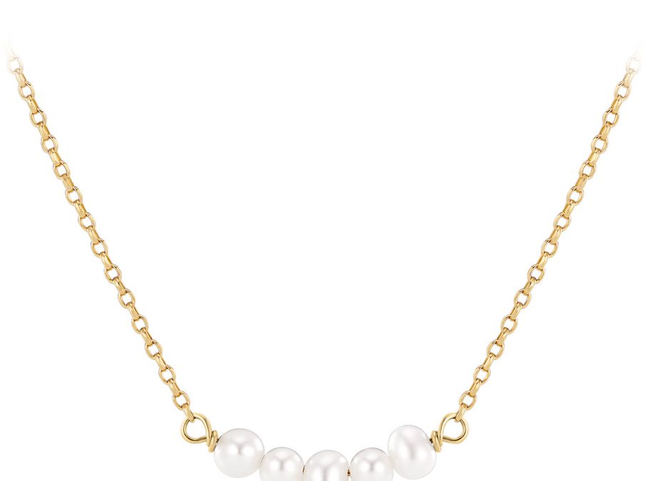 Sif Jakobs Halskette SJ-N2735-P-YGSilber 18ct vergoldet, Süßwasserperlen