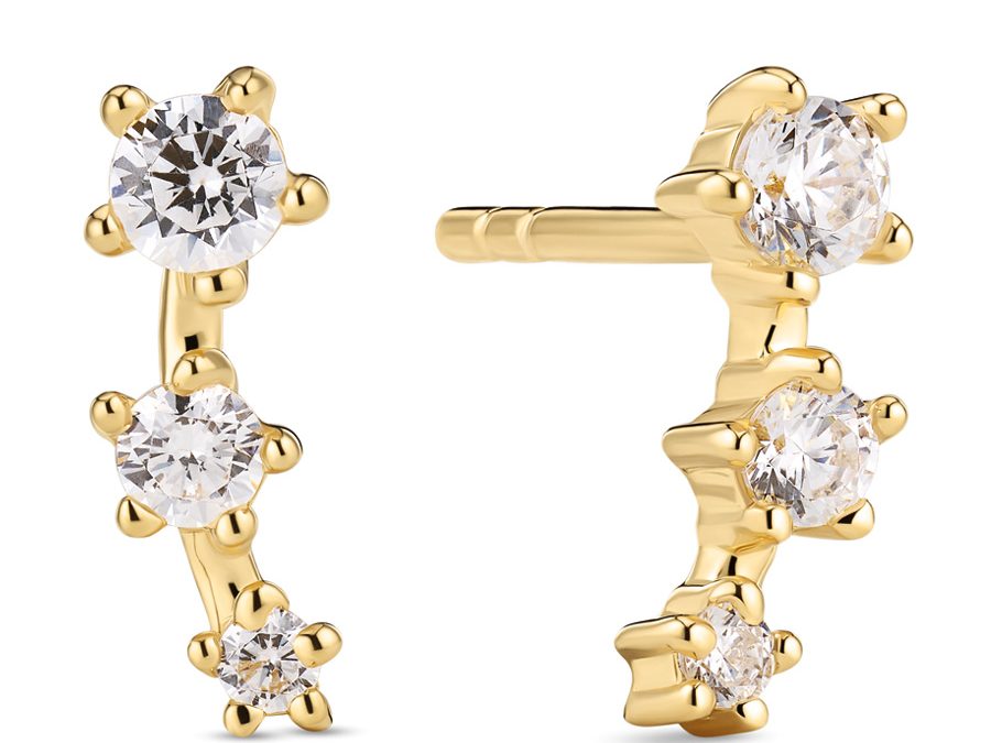 Sif Jakobs Ohrschmuck SJ-E2703-CZ-YGSilber 18ct vergoldet, Zirkonia