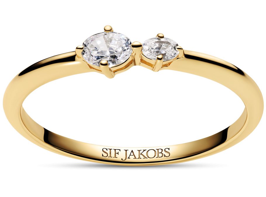 Sif Jakobs Ring SJ-R2745-CZ-YGSilber 18ct vergoldet, Zirkonia