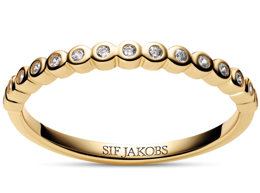 Sif Jakobs Ring SJ-R2750-CZ-YGSilber 18ct vergoldet, Zirkonia