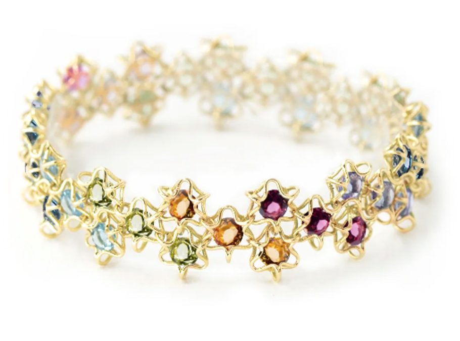 Boltenstern Armband YGBEL1BR2-1800RB-40RSV02Gelbgold mit Echtsteinen