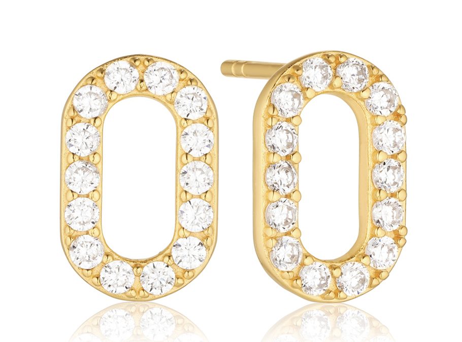 Sif Jakobs Ohrschmuck SJ-E42208-CZ-YGSilber 18ct vergoldet, Zirkonia