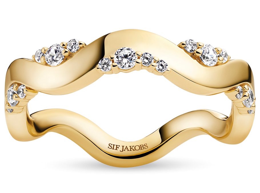 Sif Jakobs Ring SJ-R2762-CZ-YGSilber 18ct vergoldet, Zirkonia